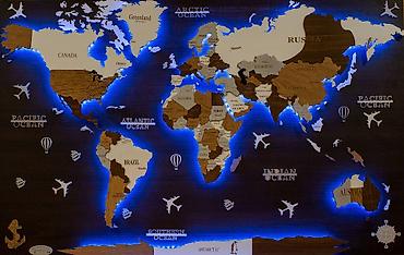 bar globus: Akcija Led mapa sveta 140X90 CM Istražite lepotu dekorativne mape — 4