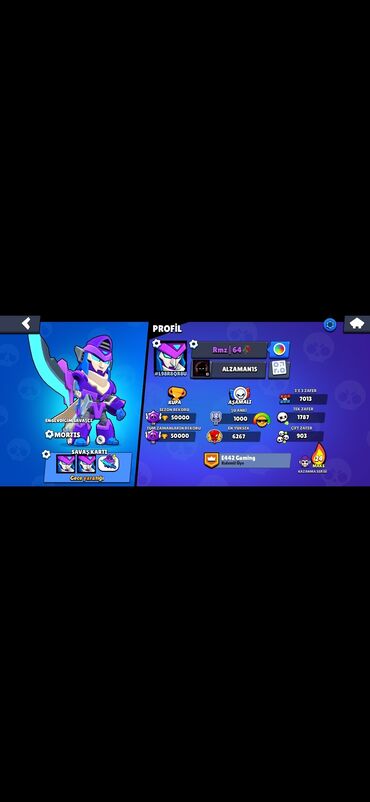 ucuz uc: Brawl Stars oyununda Mortis personajının profil səhifəsi. Səhifə