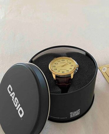 qizil saatlarin qiymeti: Новый, Наручные часы, Casio, цвет - Золотой