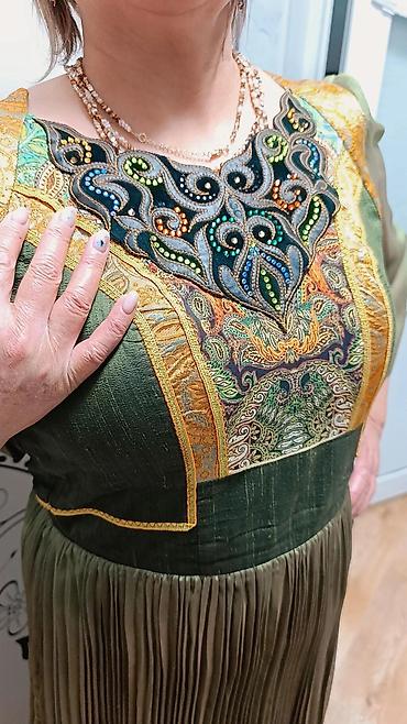 Вечерние платья: Вечернее платье, Длинная модель, Атлас, С рукавами, С пайетками — 7