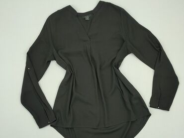 czarne bluzki z długim rękawem: Blouse, Amisu, S (EU 36), condition - Very good