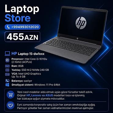 HP: İşlənmiş HP 15.6 ", Intel Core i3, 256 GB, Ünvandan götürmə, Pulsuz çatdırılma, Ödənişli çatdırılma — 1