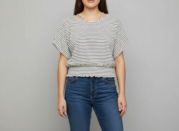 t shirty pod marynarkę: H&M, Жіноча блуза, розмір 2XL