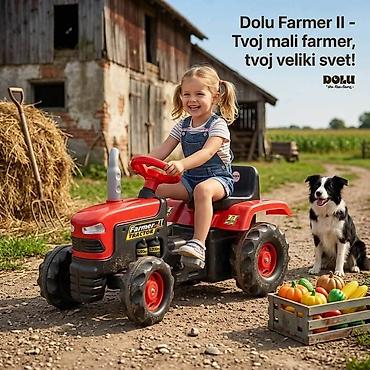 Igračke vozila i dodaci: Dolu Farmer II – dečiji traktor na pedale - Realističan dizajn u — 1