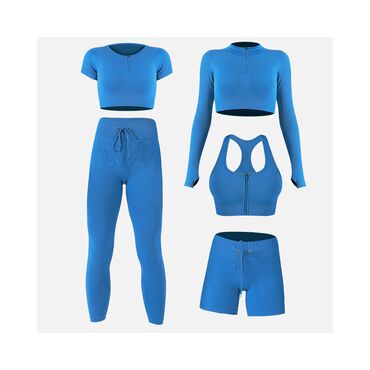 Спортивная одежда: Распродажа к 8 марта Женский комплект для фитнеса (5 предметов), код