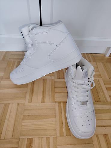 air step: Muške patike – mid-cut kožne sportske patike u beloj boji UG 29cm - — 4