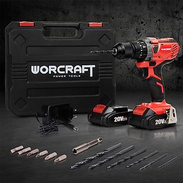Шуруповерты: Аккумуляторная дрель‑шуруповерт WORCRAFT 20V в кейсе - Питание — 5