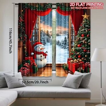 Praznična dekoracija: Novogodišnje zavese Cena 1700din/2kom kao na slici Poručuje se — 17