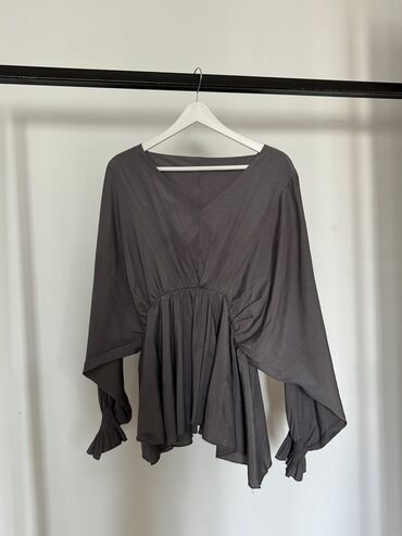женские летние блузки с воланом: Блузка, Штапель, Solid print