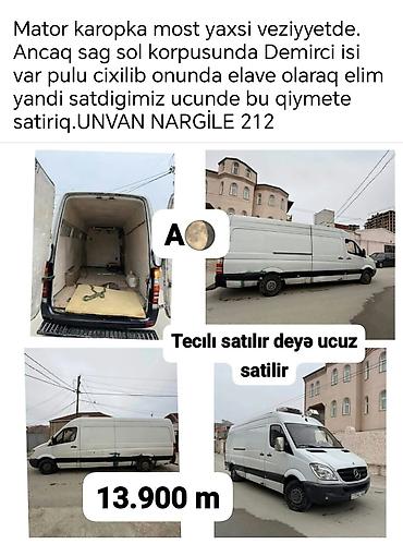 Mercedes-Benz Sprinter yük mikroavtobusu - Mator, karopka və most