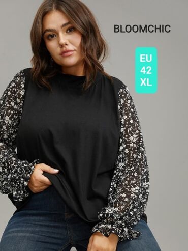 amc kosulje zenske: XL (EU 42), Cvetni, bоја - Crna