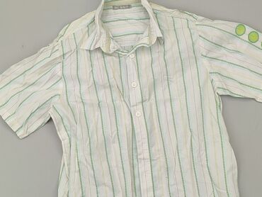 top z długim rękawem shein: Shirt 13 years, condition - Very good, pattern - Striped, color - White