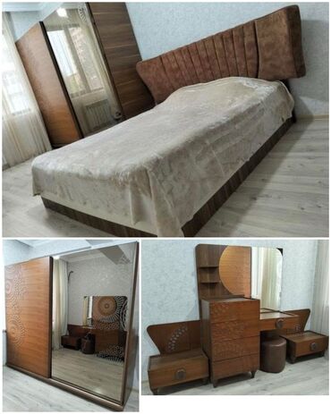 loft мебель: İkinəfərlik çarpayı, Termo, Dolab, 2 tumba, İşlənmiş