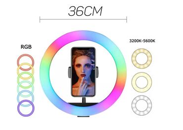 Освещение: Rgb кольцевая лампа mj-33 (33 см), со штативом бишкек описание товара at lalafo.kg — 9 Освещение: Rgb кольцевая лампа mj-33 (33 см), со штативом бишкек описание товара — 9