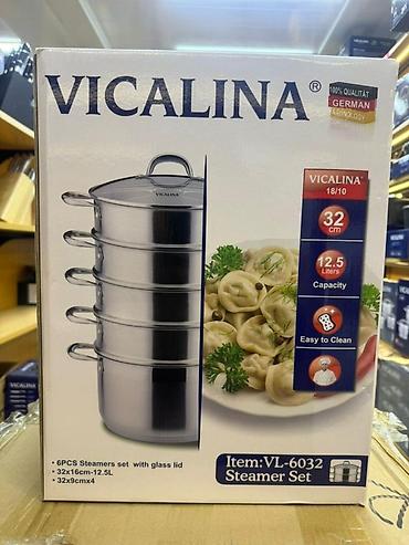 поровое: Пароварка VICALINA VL-6032 — набор из 6 предметов из нержавеющей стали — 1