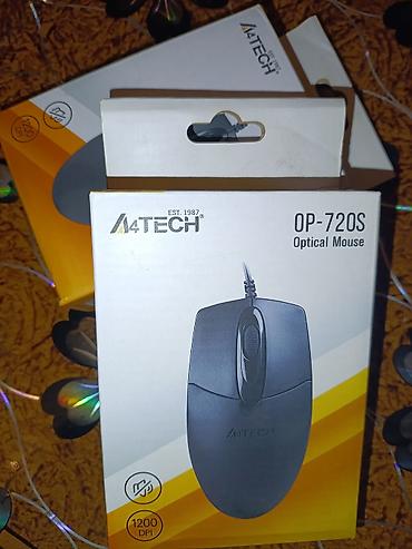 pdf download: A4Tech OP-720S simmetrik dizaynlı naqilli optik siçan yeni, istifadə — 1