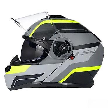 Ostali motocikli i skuteri: LS2 modularna kaciga – siva/fluorescentno žuta - Tip: preklopna — 4