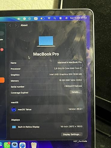 sd kart telefon: MacBook Pro 16" (2019) – Space Gray Əlavə olaraq Bildirmək istəyirəmki — 1