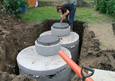 бак для воды: Железобетонное (ЖБИ) кольцо для септика Размер: 110 x 90 x 9 см, Платная установка, В розницу