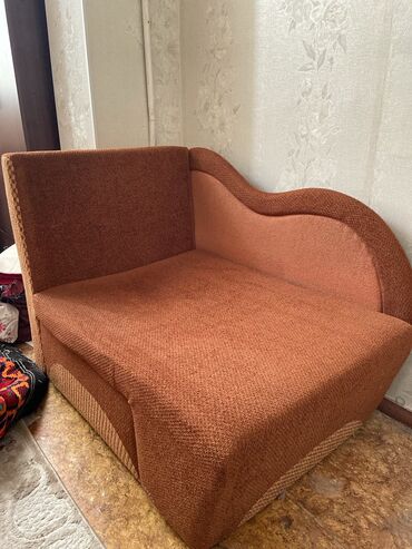 угловой диван с столом: Гарнитур для зала, Диван, цвет - Оранжевый