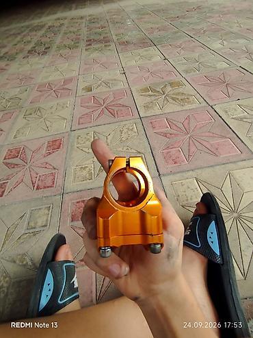 velosiped teker: Velosiped üçün qısa boyun (stem) - Rəng: narıncı (anodlaşdırılmış) - — 3