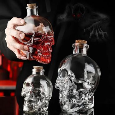 стеклянные бутылки цена: Набор: Графинов (бокалов) в виде черепа!💀 Описание Бутылка для виски