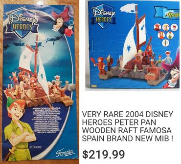 igracka kraba: DISNEY PETAR PAN heroes - original Famosa. Peter pan pirates wooden