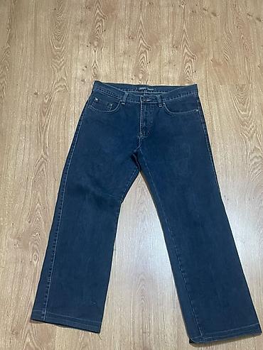 buraxılış paltarları b: OMANS JEANS kişi cins şalvarı - Rəng: tünd mavi (indigo) - Kəsim: düz — 2