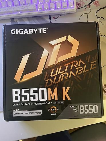 Материнские платы для ПК: Материнская плата для ПК Gigabyte B550M K, Новый — 1