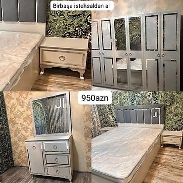 Yataq otağı mebel dəsti - Komplekt: ikinəfərlik çarpayı, 2 ədəd