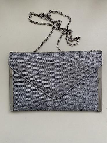 клатч: Boz-metalik rəngdə şıq qadın clutch çantası - Zərif parıltılı — 1