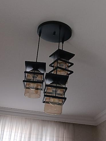 İşıqlandırma: Çılçıraq, 3 lampa, Metal — 1