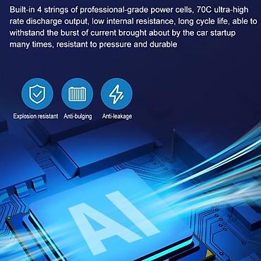 Инструменты для авто: Пуско-зарядное устройство для автомобиля + Компрессор + Повербанк — 11