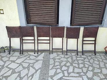 Garden furniture: 3 STOLICE DRVENE PRAKTIKO | Korišćenje stolice ispravne po negde se — 1