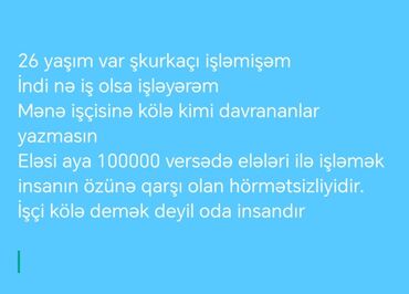 Həyət təmizliyi və s işlər olsa bəyənin elanı özüm yazm 🫡 lalafo.az -da Həyət təmizliyi və s işlər olsa bəyənin elanı özüm yazm 🫡