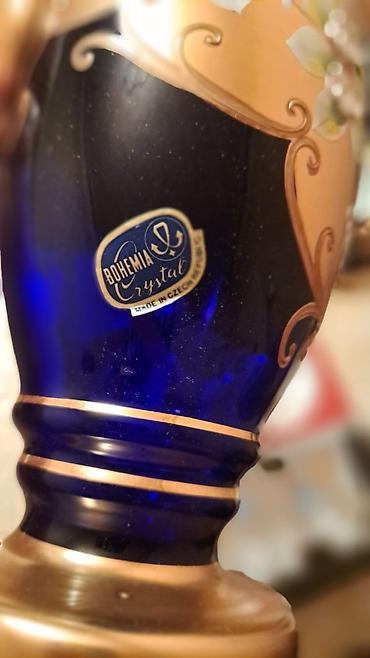 örtüy: Son qiymetdir Bohemia Crystal (Made in Czechoslovakia) mavi kobalt — 2