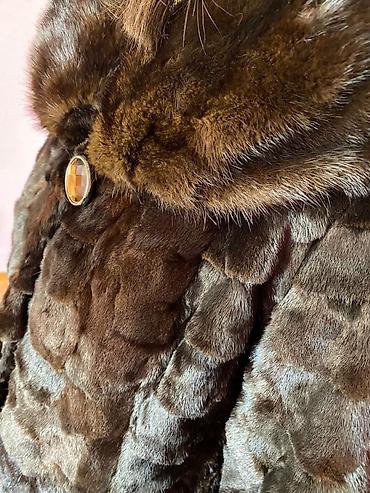 Шубы: Шуба, Норка, Длинная модель, С капюшоном, L — 9