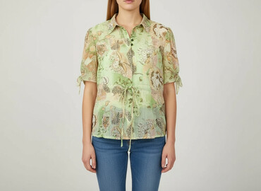 bluzki z długim rękawem plus size: Women's blouse, size M