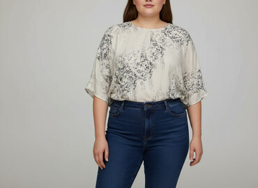 bluzka z szerokimi rękawami zalando: Women's blouse, size 7XL