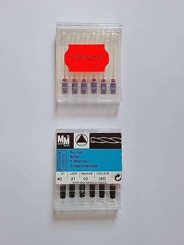 бу инструментов: Набор эндодонтических инструментов и насадок: 1) Micro-Mega K Reamers — 1