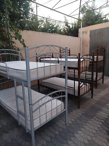 İkimərtəbəli uşaq çarpayıları: İki mərtəbəli metal çarpayı – ortopedik döşəklərlə - Material — 9