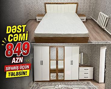 Yataq otağı mebel dəsti Tərkibi: - İkinefərlik çarpayı (yumşaq