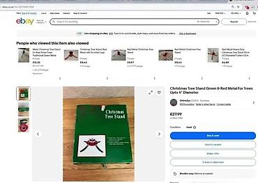 pravi jednorog: Postolje za božićno drvce – metalno, teška izvedba, 4 noge - — 5