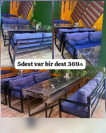 Restoran mebeli: Kafe restoran uçun divsn desti 1dest 369₼ satılır 5 dəst var.ölçüsü — 1