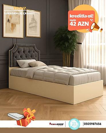 Çarpayılar: Yeni, Təknəfərlik çarpayı, Bazasız, Matras ilə, Siyirməsiz, Azərbaycan — 3