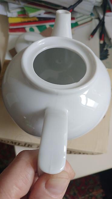samovar 10 litre: Çay dəsti, rəng - Ağ, Farfor — 6
