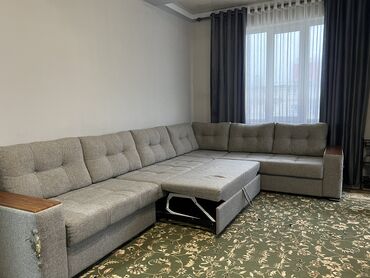 купить бу диван: Модульный диван, цвет - Серый, Б/у