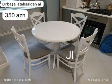 Divan və kreslo dəstləri: Mətbəx üçün, Yeni, 4 stul