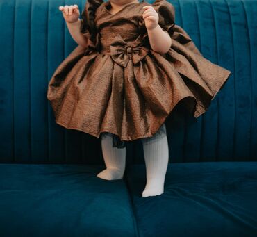 gupurlu donlar: Детское платье цвет - Коричневый