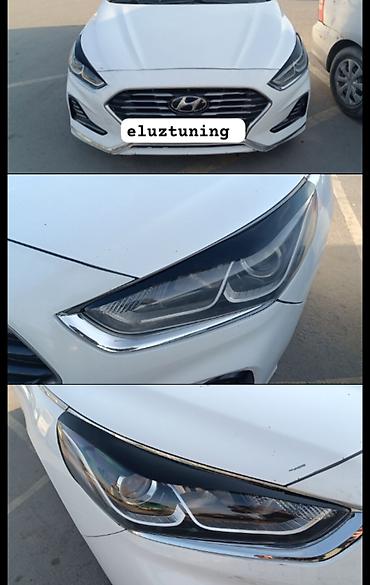 вампер соната: Декоративные накладки На фары, Пластик, Hyundai, 2018 г., Новый, Платная доставка — 1